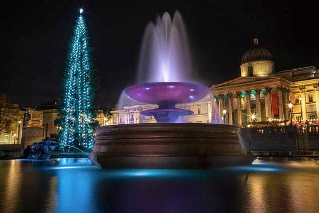 Photograph the Colourful Fountains in Trafalgar Square